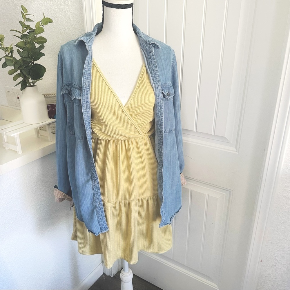 Pilcro And The Letterpress by Anthropologie Lt Wash Classic Lyocell Chambray